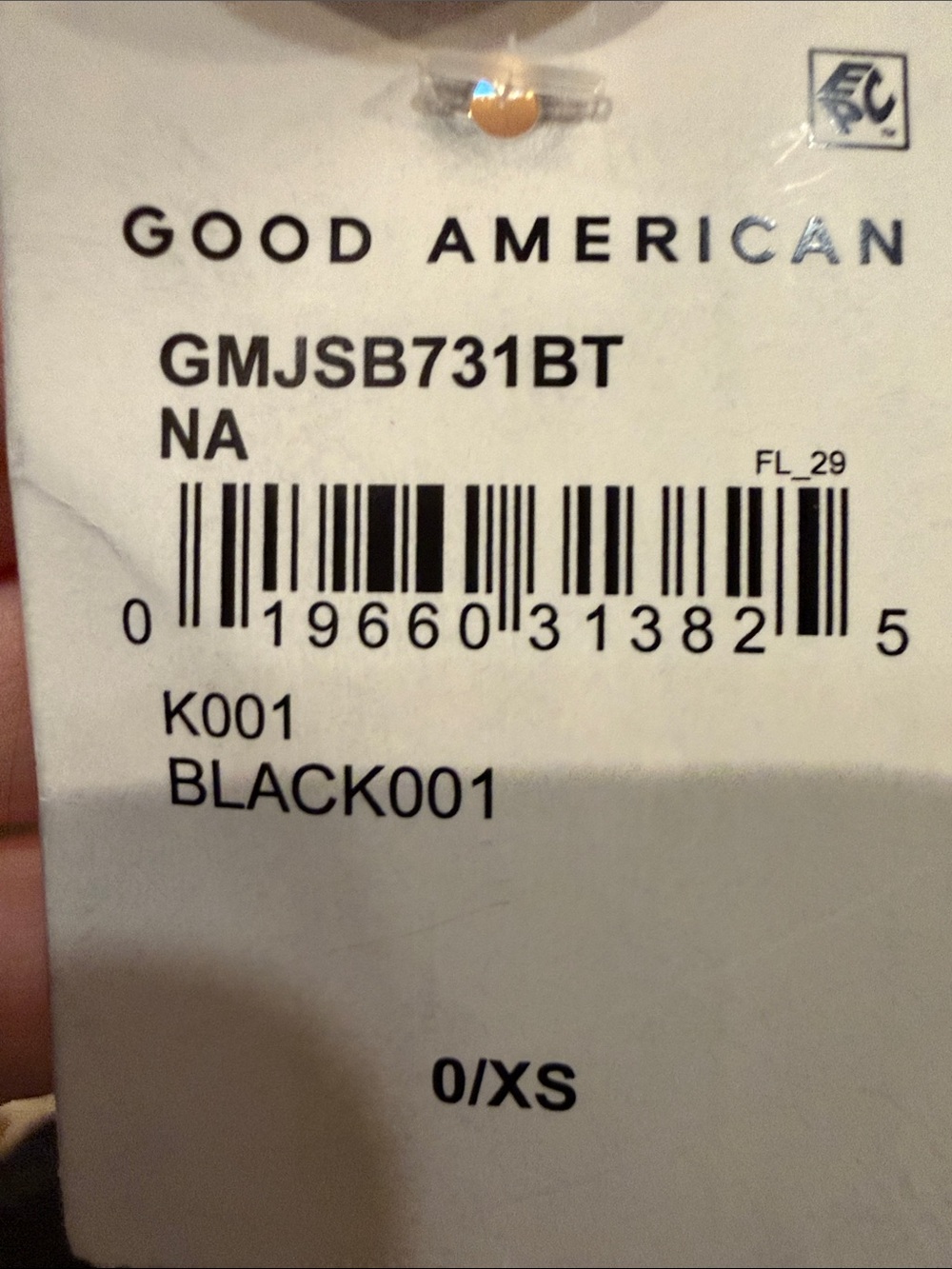 NWT Good American Fit For Success Black Denim Jumpsuit XS - Picture 7 of 7